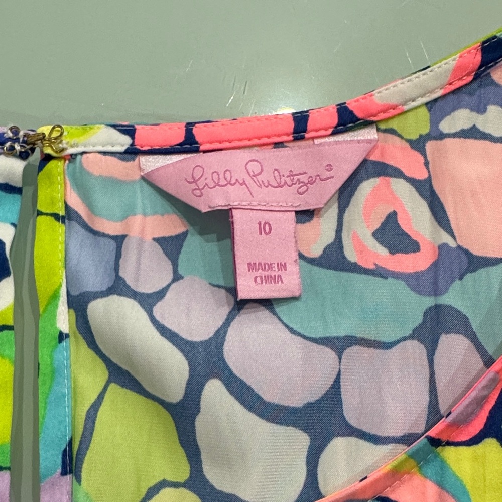 Lilly Pulitzer Neon Pink and Green Skirt Set - Picture 6 of 7
